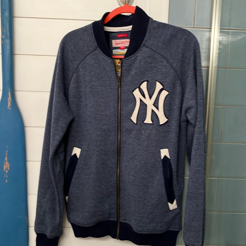 Mitchell & Ness Cooperstown Collection NY Yankees Zip Up Varsity Bomber Jacket
